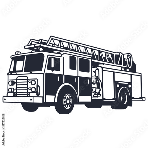 Fire truck silhouette