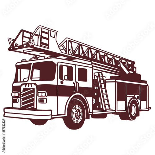 Fire truck silhouette