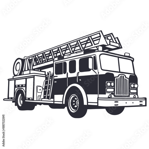 Fire truck silhouette