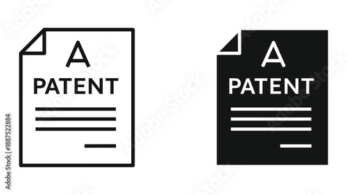 Patent document icon set