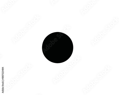 白背景に浮かぶ黒い円形、ミニマルで抽象的なデザイン要素、透明感のあるシンプルな図形