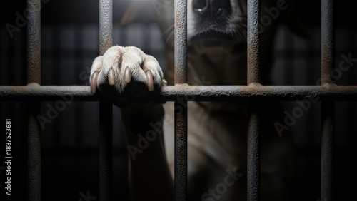 Hand gripping prison bars