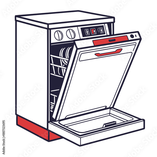 Illustrated dishwasher