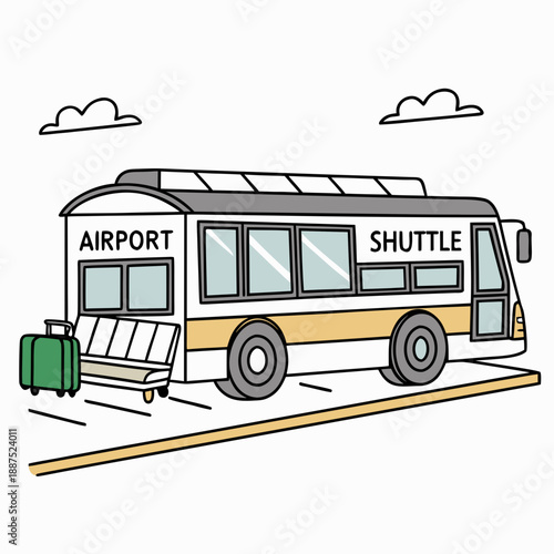 Airport shuttle bus