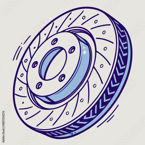 Illustrated brake disc