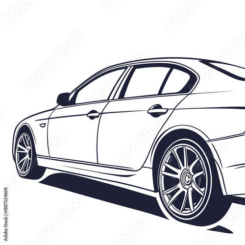 Luxury sedan sketch