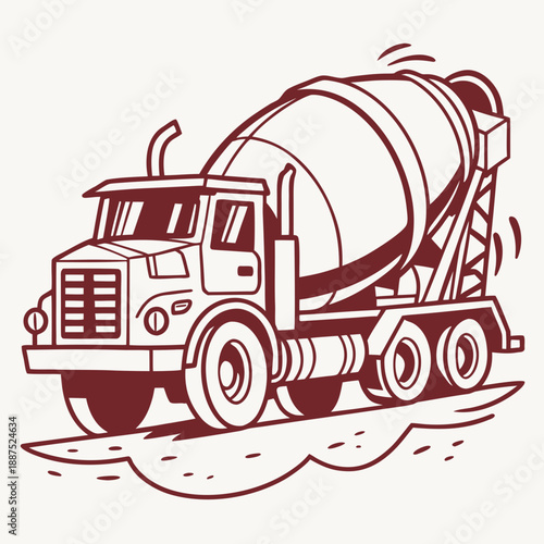 Cement mixer truck