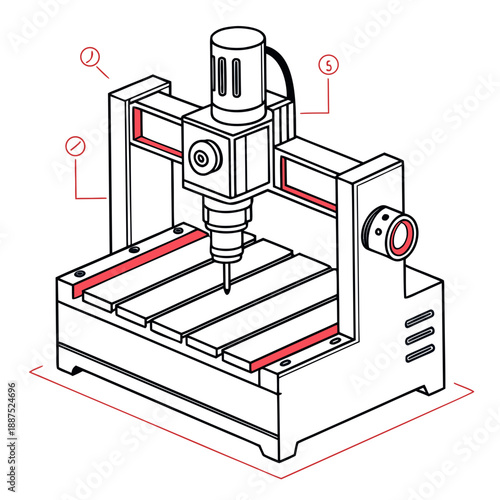 Cnc milling machine diagram