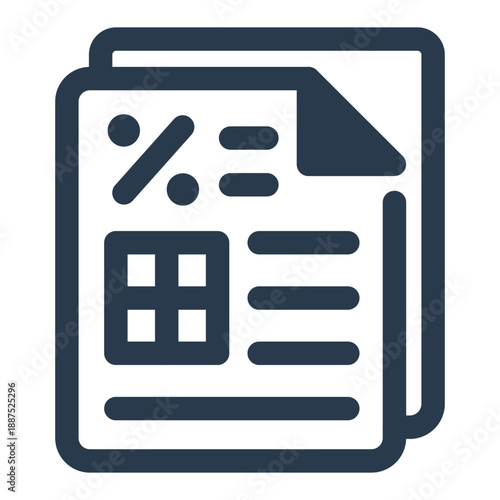 Tax form document financial filing icon