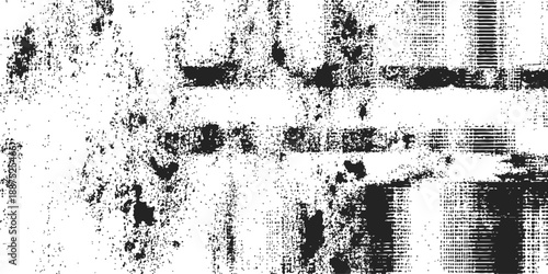 Abstract black and white grunge texture overlay background with distressed rough effect vector illustration