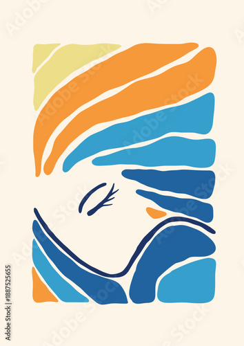 Wallpaper Mural vector illustration of a woman Torontodigital.ca