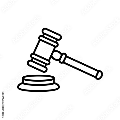 gavel on a white background coloring page 