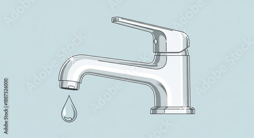 faucet with water drops