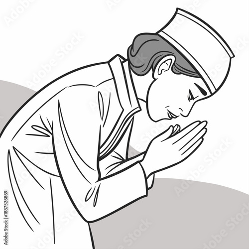 Sailor in prayer