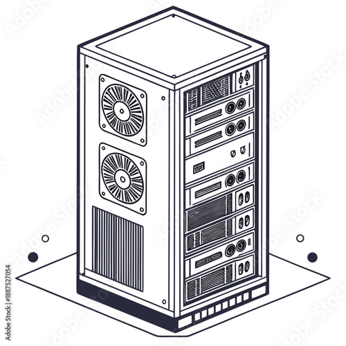Server rack illustration