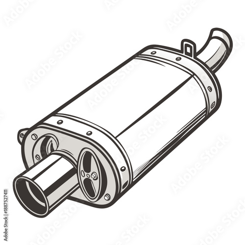 Car exhaust muffler