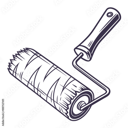 Paint roller illustration