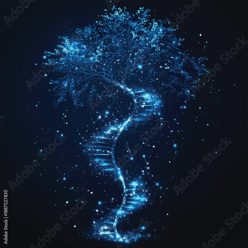 DNA evolution abstract tree