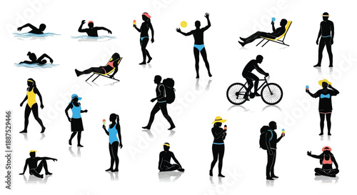 People engaging in various fitness activities