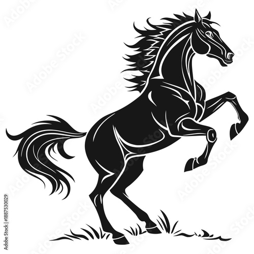 Dynamic horse silhouette
