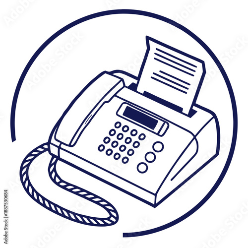 Fax machine illustration