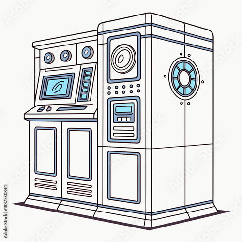 Retro futuristic control panel