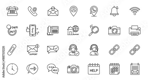 Public Facility Icons Set – Accessibility, Parking, Restrooms, Bicycle, Info Signs & More