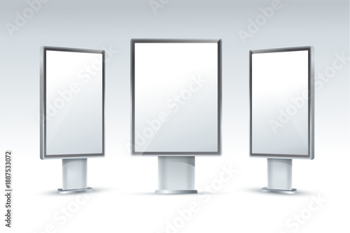 Minimal Outdoor Billboard Mockup with Dual Vertical Panels