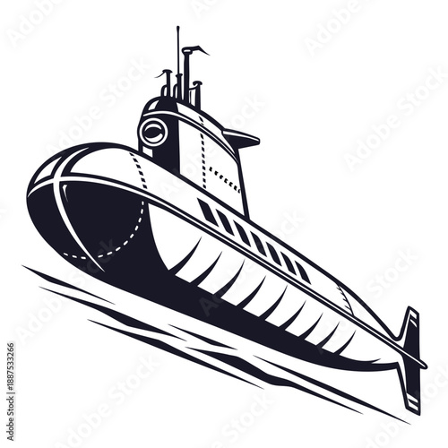 Illustrated submarine