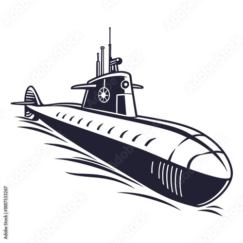 Illustrated submarine