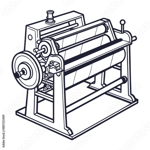 Industrial paper rolling machine