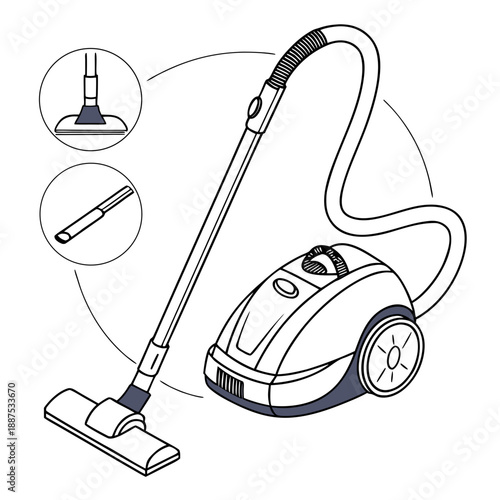 Illustrated vacuum cleaner