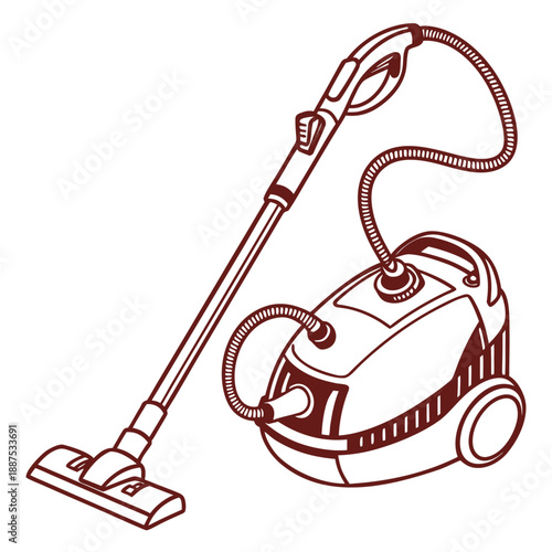 Illustrated vacuum cleaner