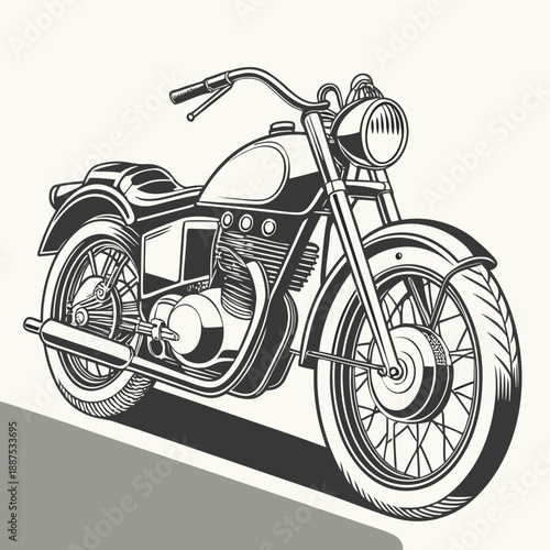 Vintage motorcycle illustration