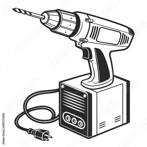 Electric drill with charger