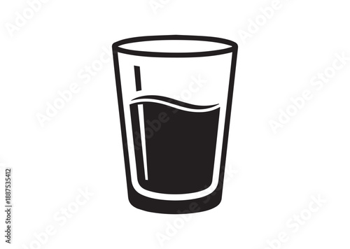 Water Drinking Icon, Editable Solid Vector Illustration
