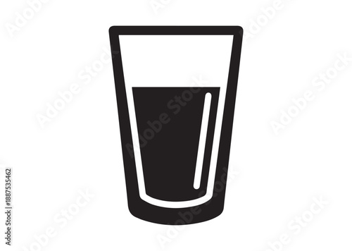 Water Drinking Icon, Editable Solid Vector Illustration