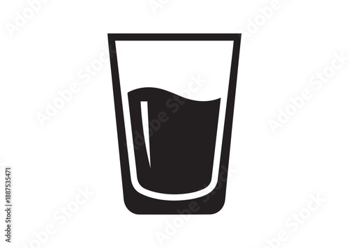 Water Drinking Icon, Editable Solid Vector Illustration