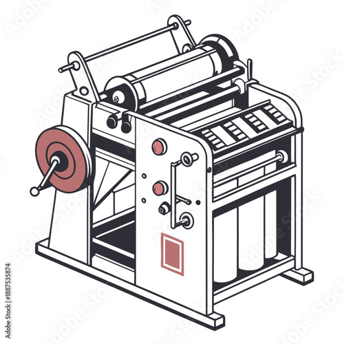 Industrial paper rolling machine