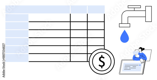 Water consumption analysis. Water usage tracking integrating data, costs, and conservation efforts. Water monitoring supports sustainability and financial planning. For utilities, research