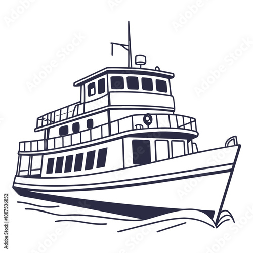 Illustrated ferry boat