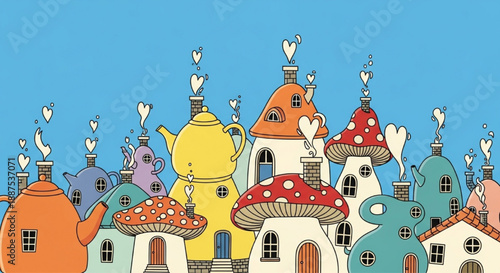 Whimsical Fairy Tale Village with Creative Houses