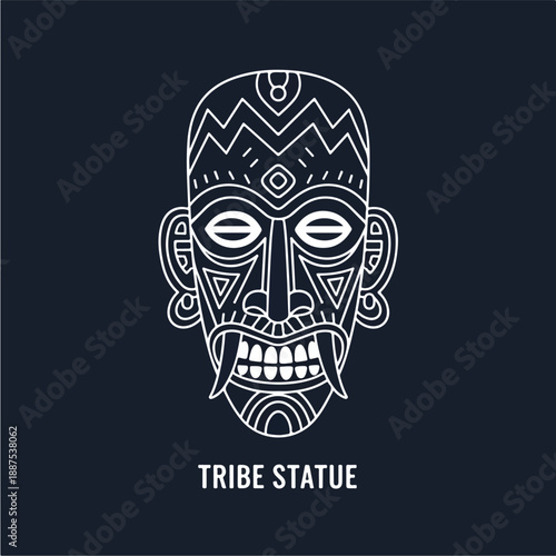 Tribal Mask Illustration.