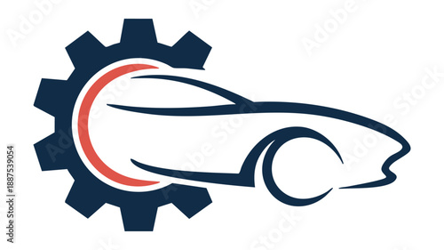 Modern car gear vector illustration