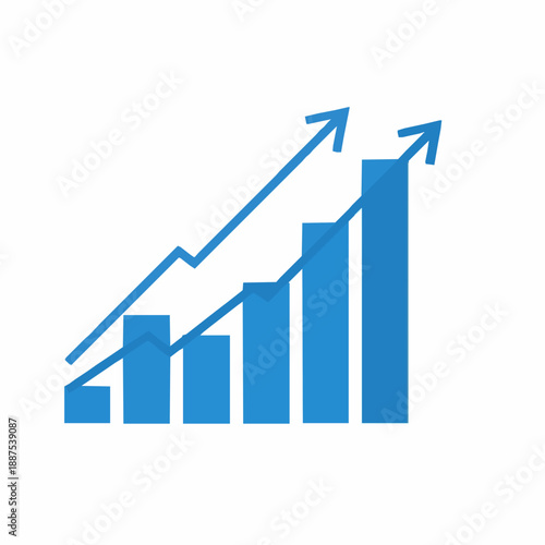Blue financial growth vector illustration business concept Free Download Blue financial growth vector illustration business concept - GFXLoad