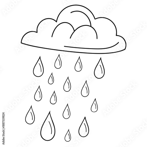 Rainy cloud illustration