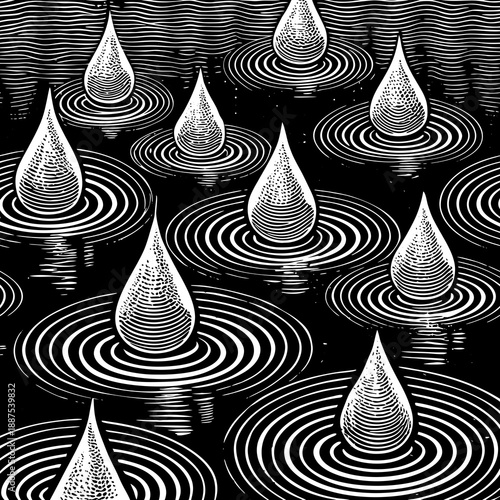 Abstract raindrop pattern