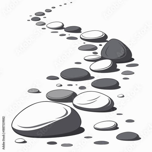 Zen garden stone path