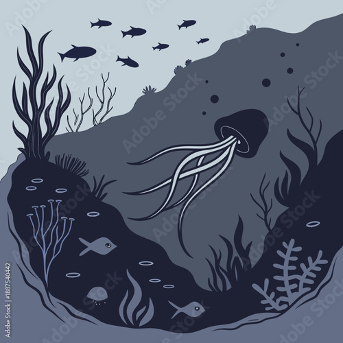 Underwater marine life