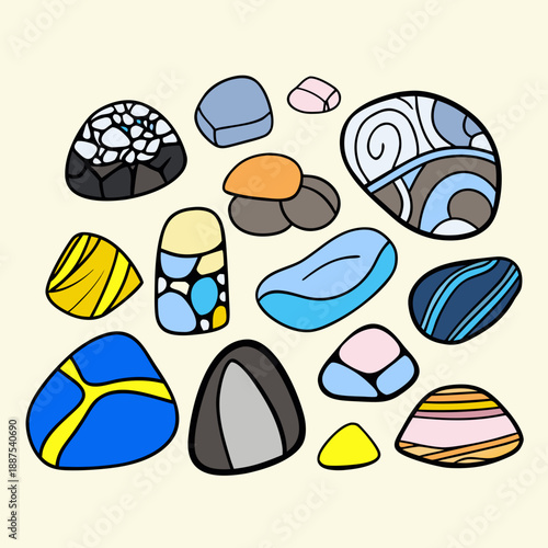 Colorful stones illustration